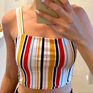 Forever 21 Crop Top - Striped - Size Medium